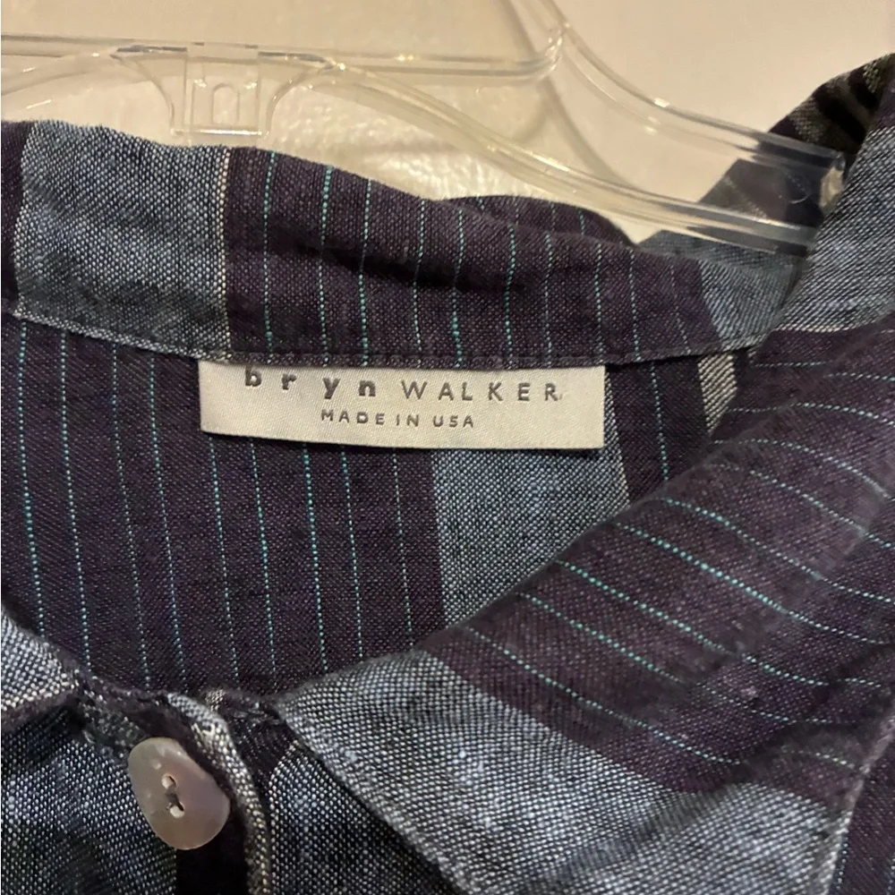 Bryn Walker Liner Striped Button-Up Shirt 2X - Picture 4 of 6